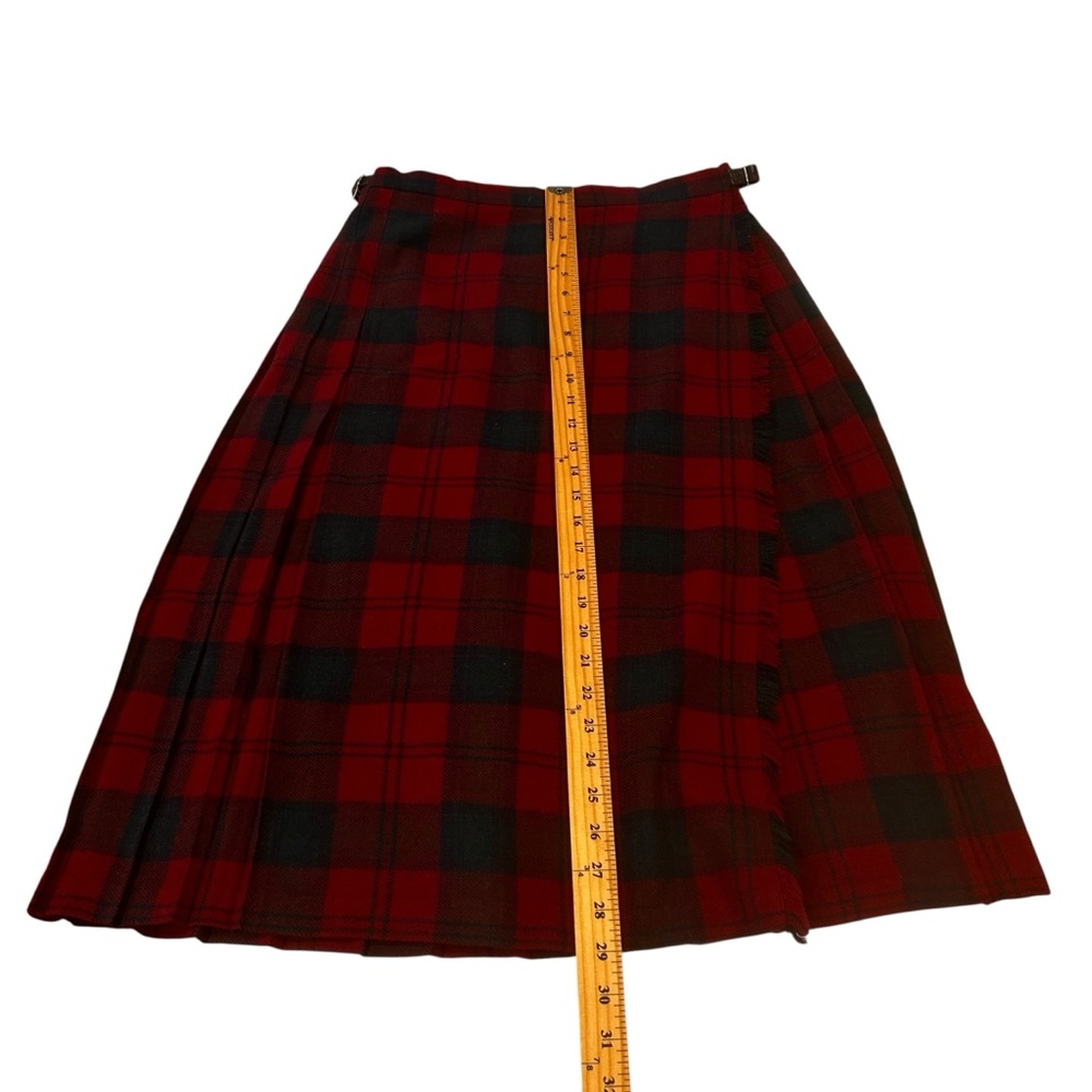 Clan laird skirt kilt womens size 8/10 vintage set 2 red green blue ivory multi - Picture 10 of 15